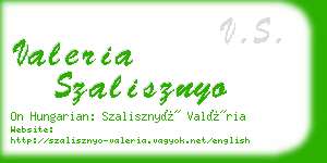 valeria szalisznyo business card